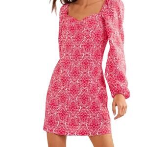 Boden|Linen Mini Shift Dress|Pop Peony/Vine‎ Terrace|NWT|SZ 12R